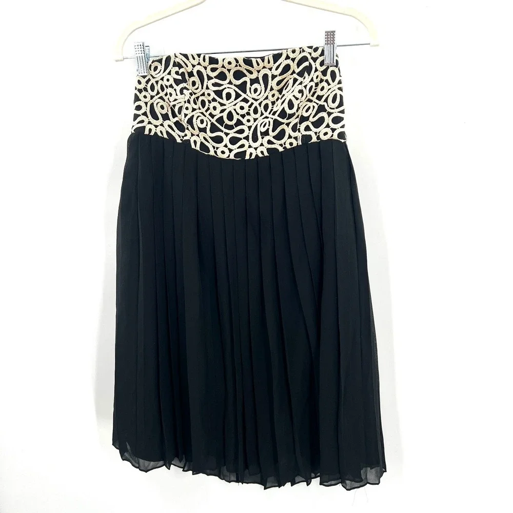 Lilly Pulitzer Jillie black cold pleated silk strapless cocktail dress retro 4 - Picture 8 of 11